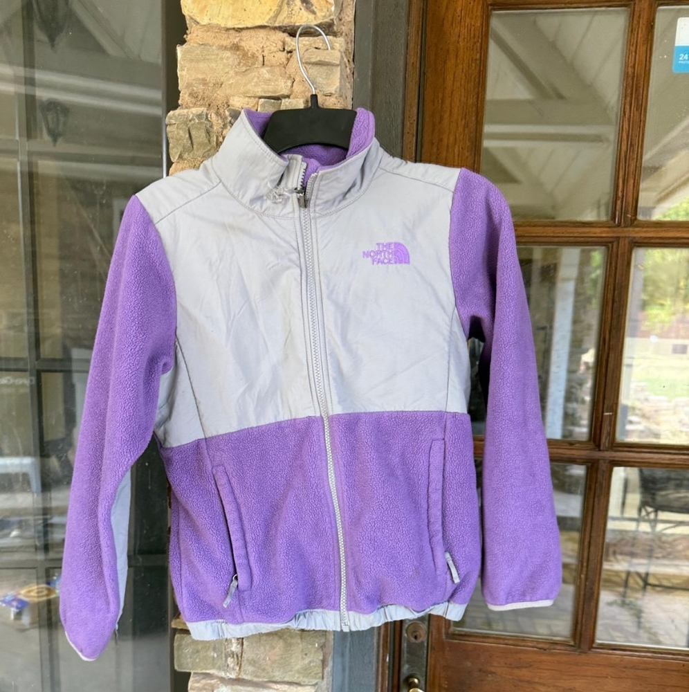 The North Face Purple and Gray Jacket Girl's Medium.